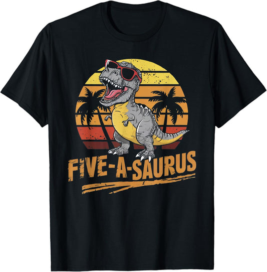 Five-a-Saurus Rex Bash - Kids 5th Birthday Dino Fest T-Shirt