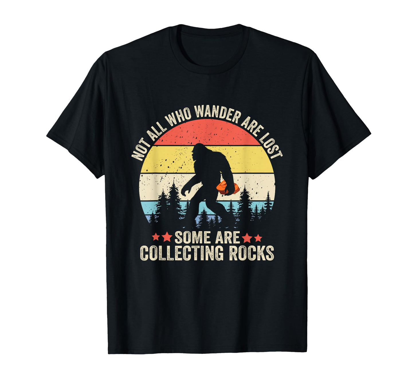 Rock Collector Bigfoot for Geologist Rockhound Geode Hunter T-Shirt