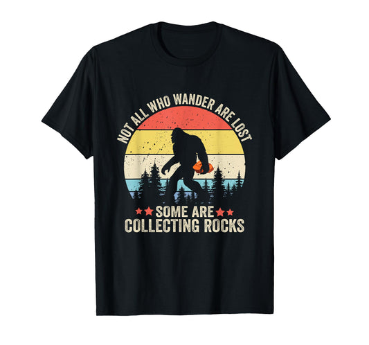 Rock Collector Bigfoot for Geologist Rockhound Geode Hunter T-Shirt