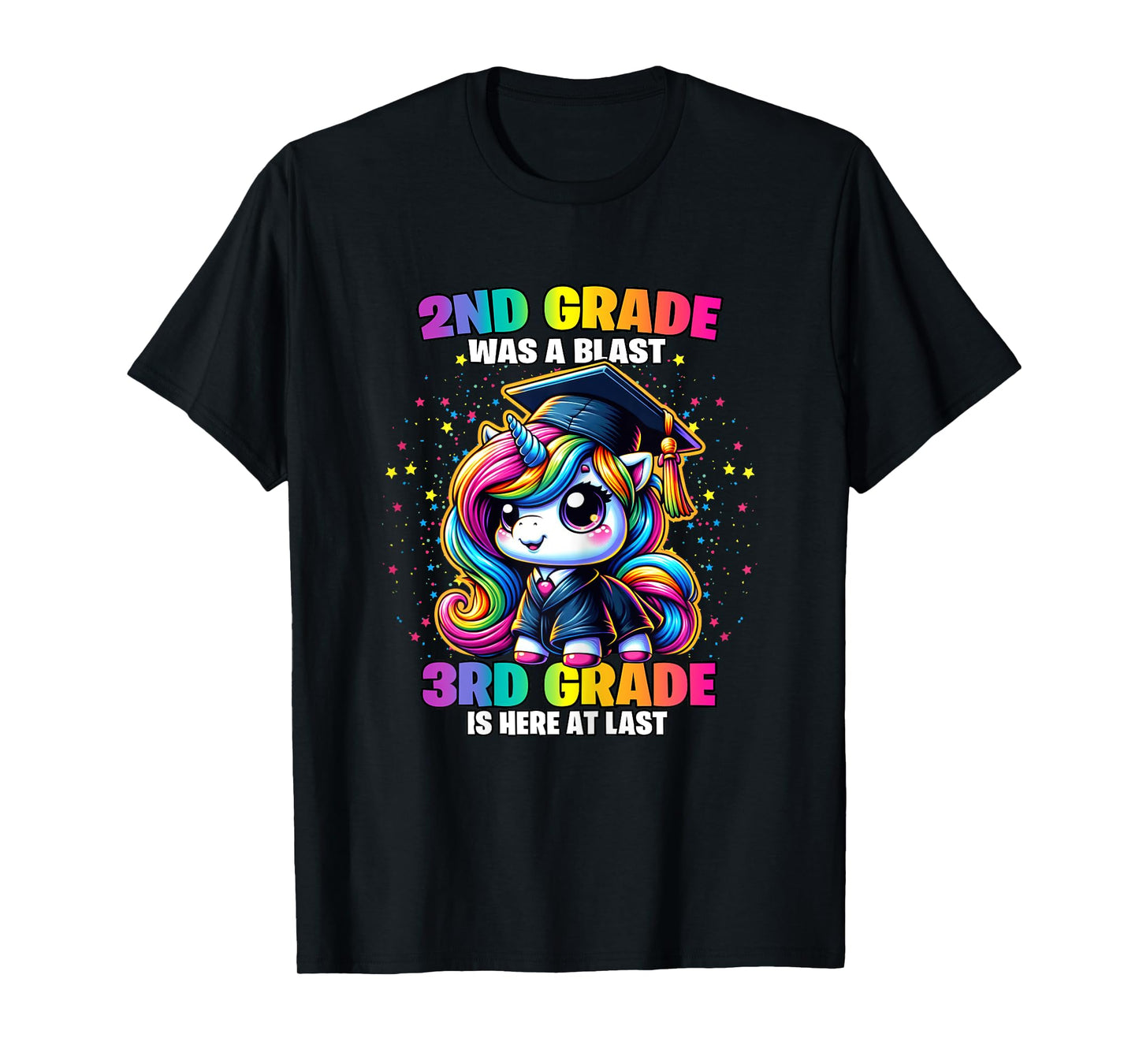Graduation 2nd Grade Was a Blast Unicorn Girls Grad Magical T-Shirt