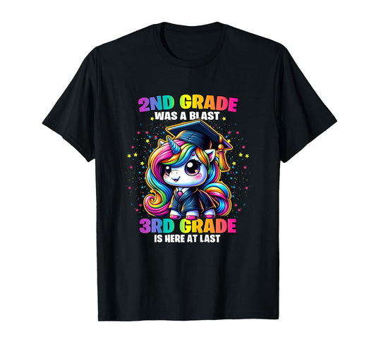 Graduation 2nd Grade Was a Blast Unicorn Girls Grad Magical T-Shirt