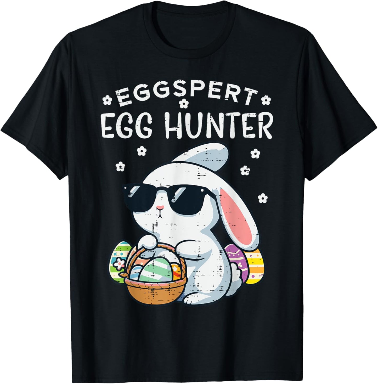 Easter Eggspert Egg Hunter Bunny Boys Girls Kids Toddler T-Shirt