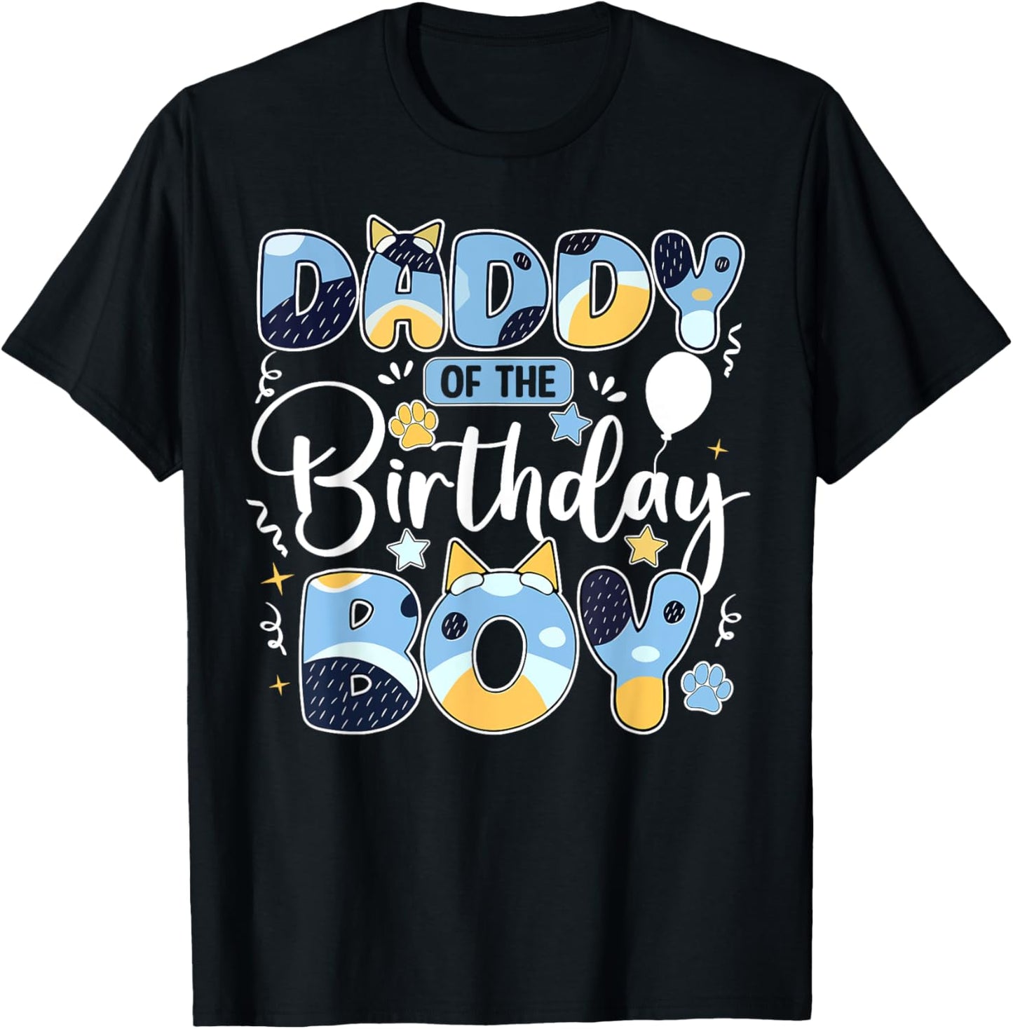Daddy And Mommy Of The Birthday Boy Blue Dog Family Matching T-Shirt