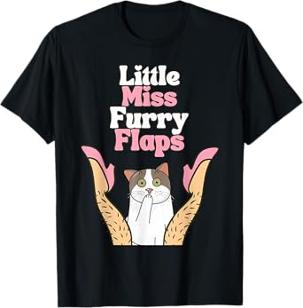 Funny Little Miss Furry Flaps Inappropriate Adult Joke Women T-Shirt