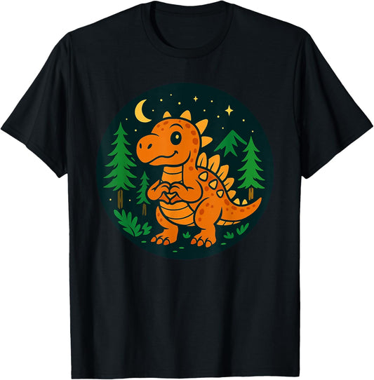 Ankylosaurus Making Heart With Hands Kawaii Love Gesture T-Shirt