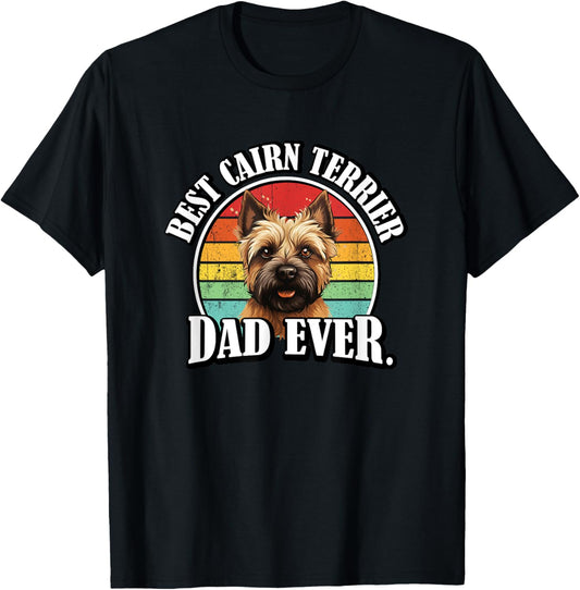 Funny Retro Vintage Dad Cairn Terrier Lover T-Shirt