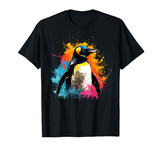 Artistic Colorful Pop Art painted Penguin T-Shirt