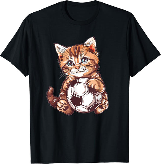 Cute Soccer Cat T-Shirt