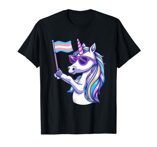 Transgender Unicorn LGBT Transsexual Flag Transsexuality T-Shirt