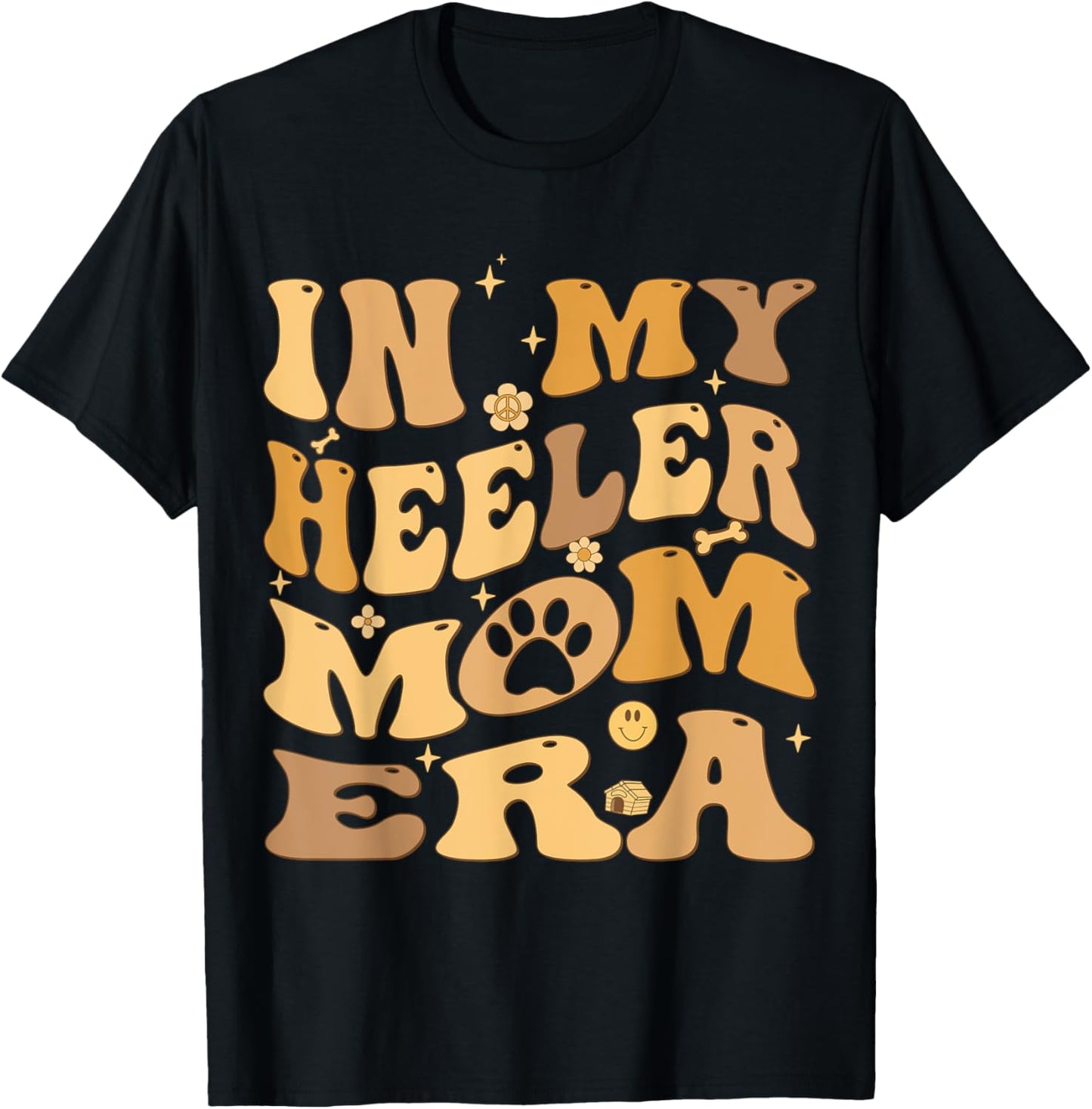 In My Heeler Mom Era Groovy Australian Cattle Dog Owner T-Shirt