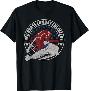 RED HORSE Combat Engineer US Military T-Shirt