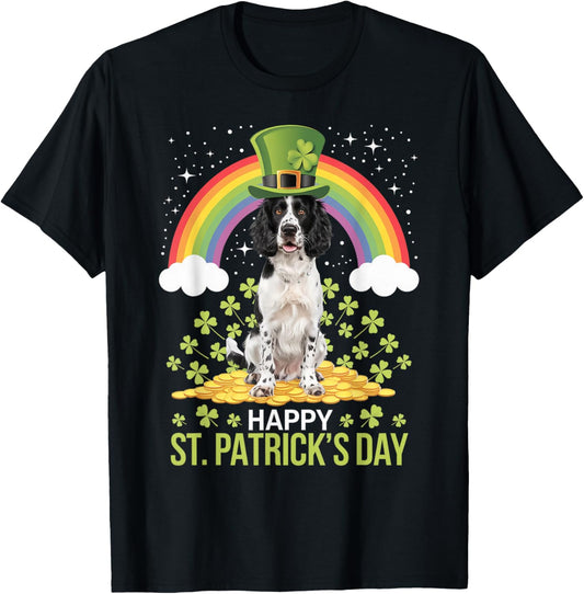 Springer on English Springer Spaniel Dog St Patricks Day T-Shirt