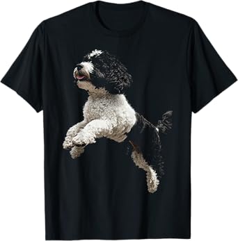 Portuguese Water Dog Motif Pet Artwork Portuguese Water T-Shirt