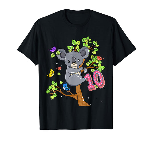 Koala Bear 10th Birthday Girl 10 Year Old Birthday Koalas Bd T-Shirt