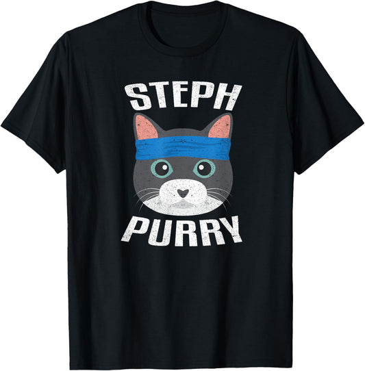 Steph Purry Cat - Funny Basketball Shirt T-Shirt