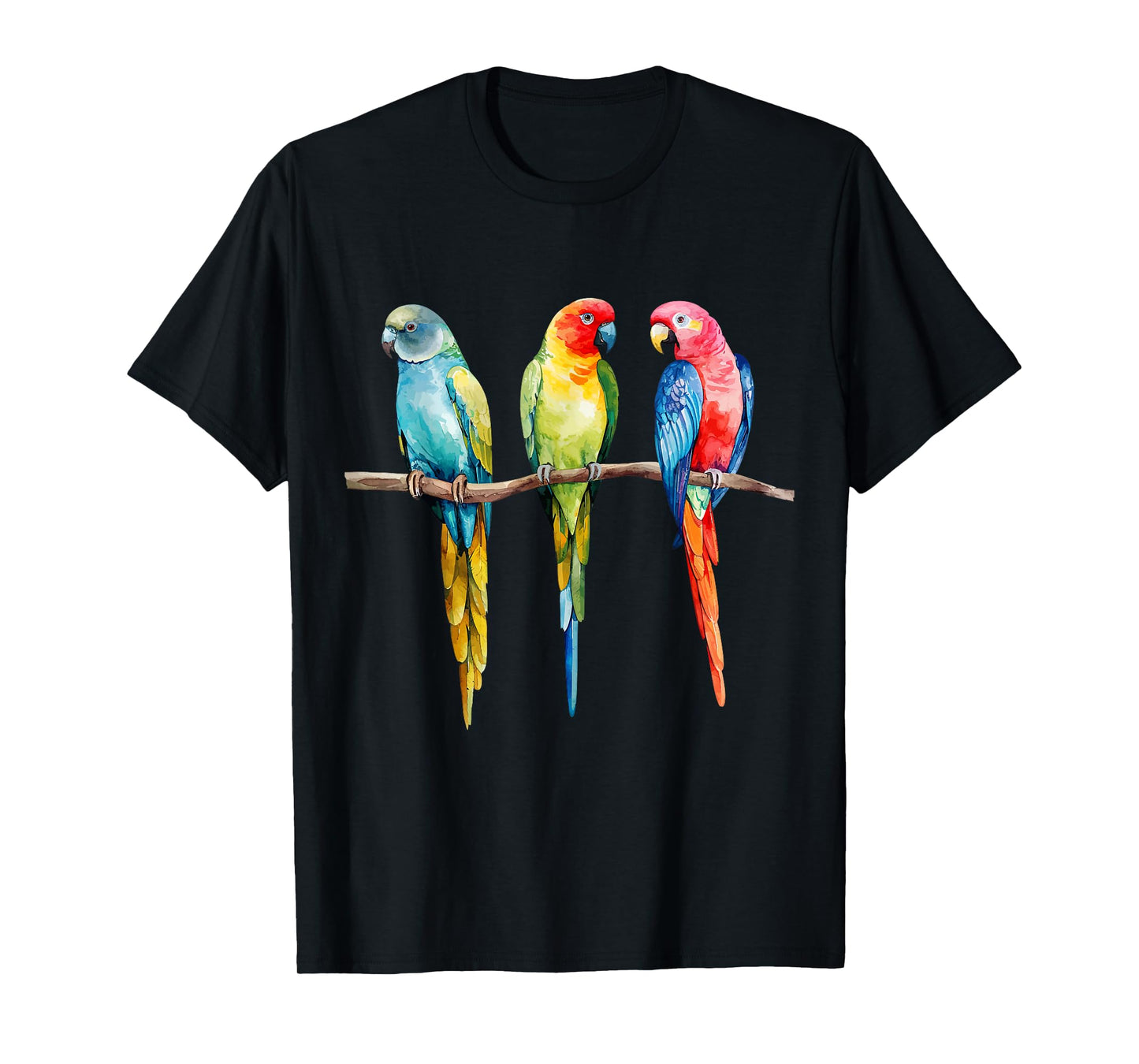 Colorful Parrot Watercolor T-Shirt