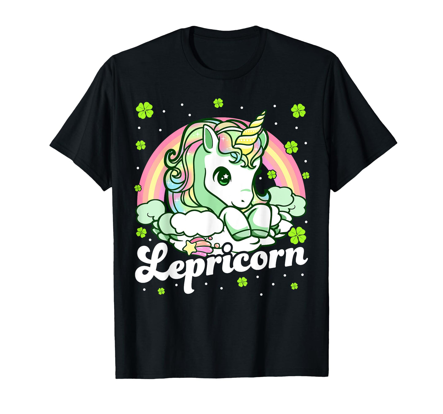 Lepricorn Rainbow St Patricks Day Unicorn Girls Kids Teacher T-Shirt