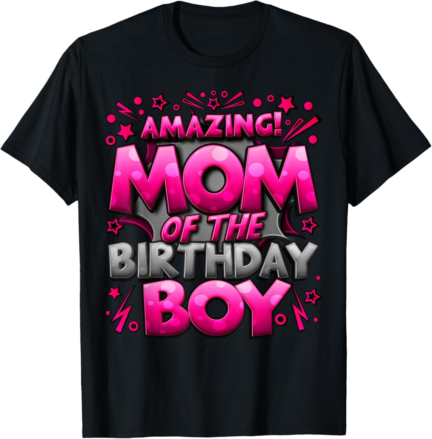 Mom of the Birthday Boy Matching Family Mommy T-Shirt