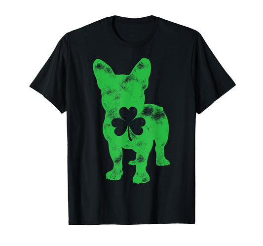 French Bulldog St Patrick's Day Boys Girls Shamrock Dog Lover T-Shirt