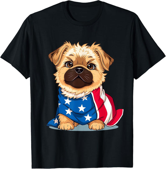 4th of July Astronaut Dog cute dog summer Flag US T-Shirt