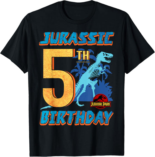 Jurassic Park 5th Birthday T Rex T-Shirt