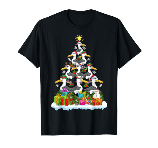 Albatross Bird Xmas Tree Lighting Santa Albatross Christmas T-Shirt