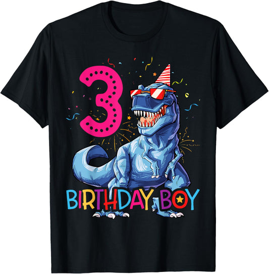 Dinosaur T rex 3 year Old T shirt Kids 3rd Birthday T-shirt T-Shirt