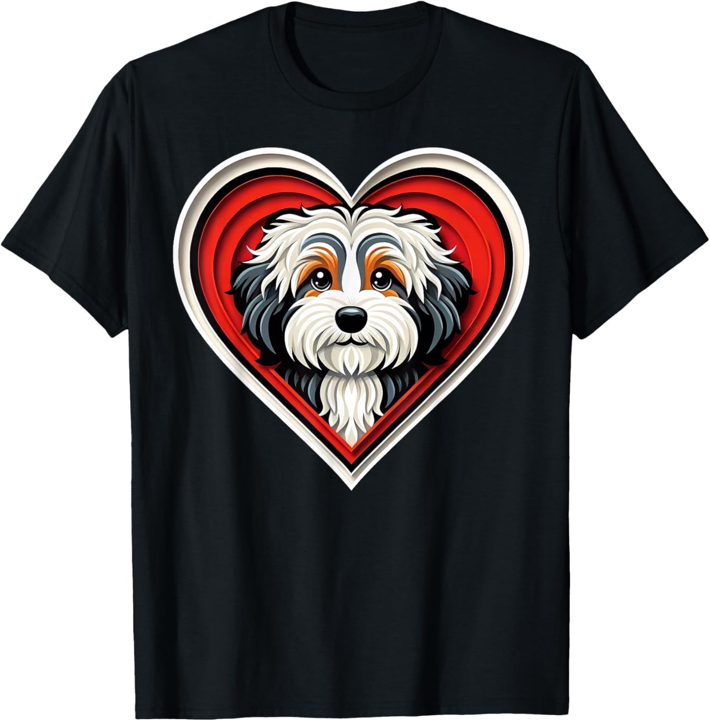 Aussiedoodle Heart Cute Puppy Dog Lover Shelter Rescue T-Shirt