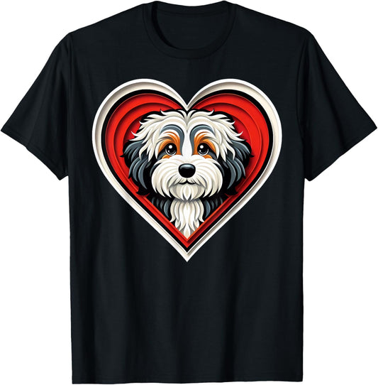 Aussiedoodle Heart Cute Puppy Dog Lover Shelter Rescue T-Shirt