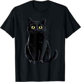 Cute Black Cat Art Men Women Kids T-Shirt