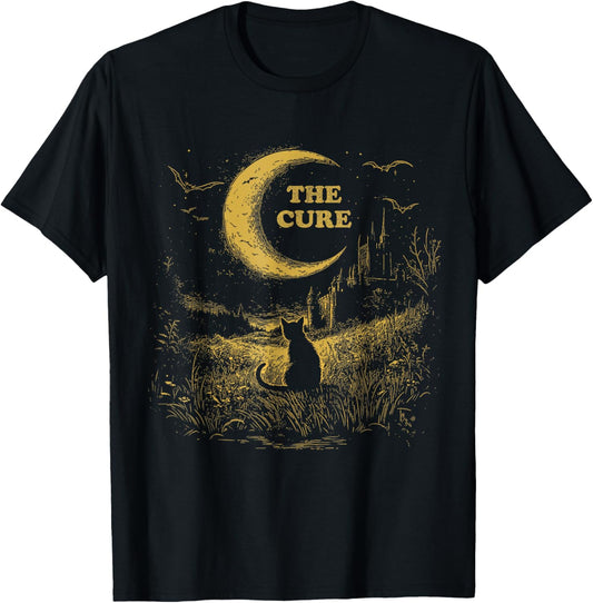 The Cure Cat Moon FUNNY CUTE Cat Silly Cat T-Shirt