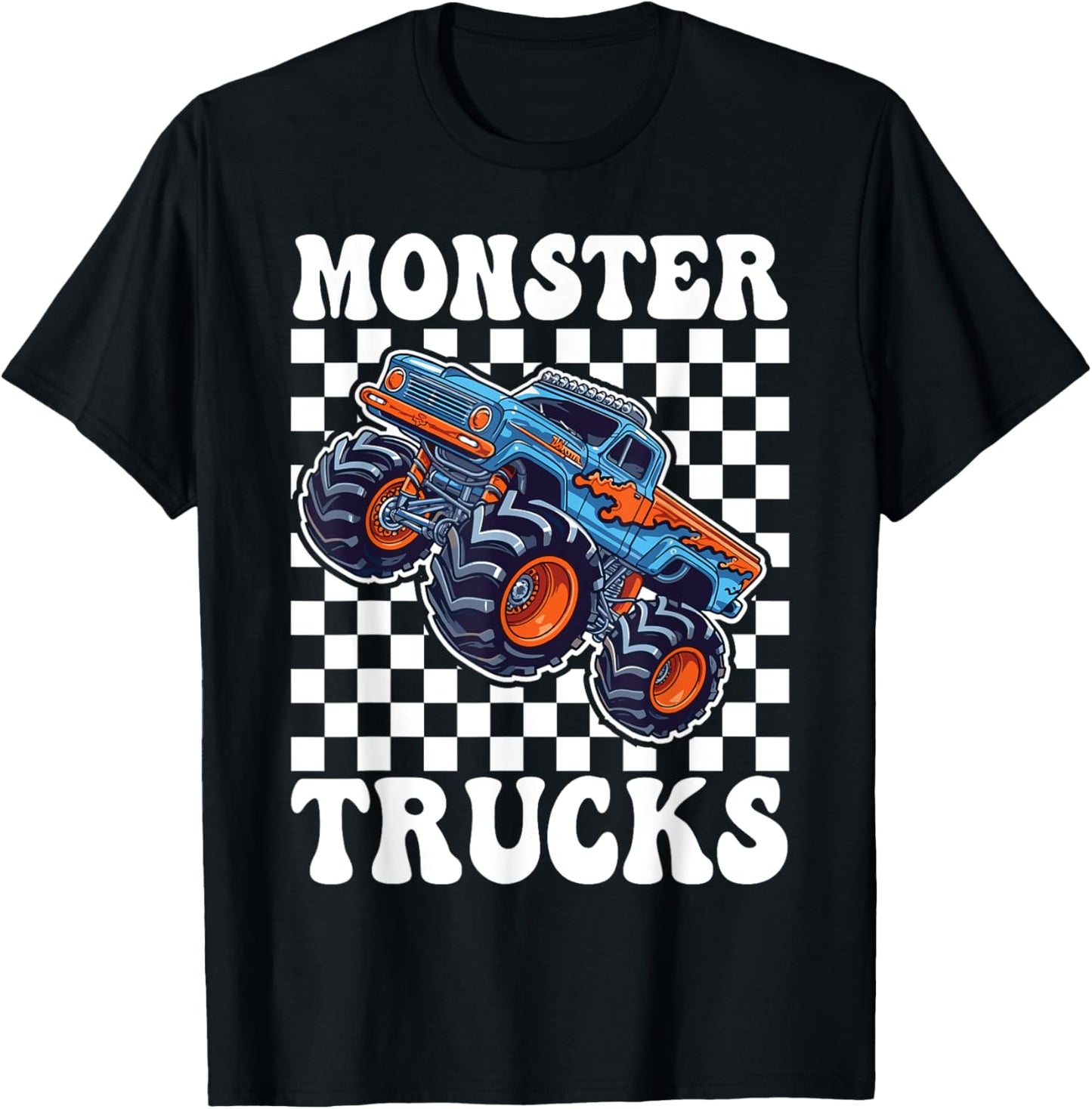 Monster Truck for Toddlers, Kids Monster Truck Retro Vintage T-Shirt