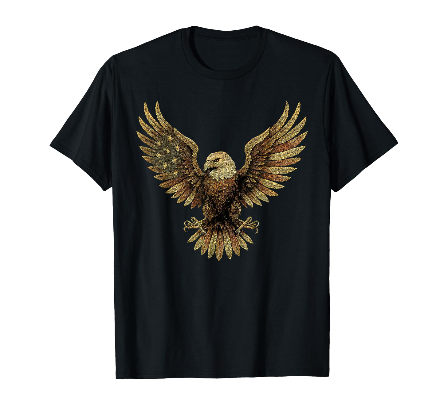 Majestic Bald Eagle Spread Wings Art T-Shirt