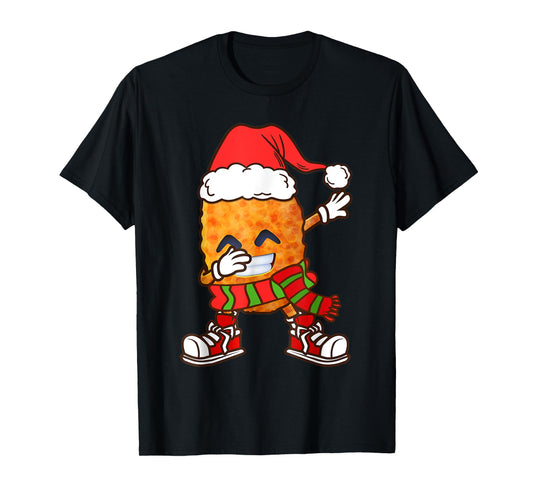 Dabbing Chicken Nuggets Christmas Kids Boys Men Dab Xmas T-Shirt