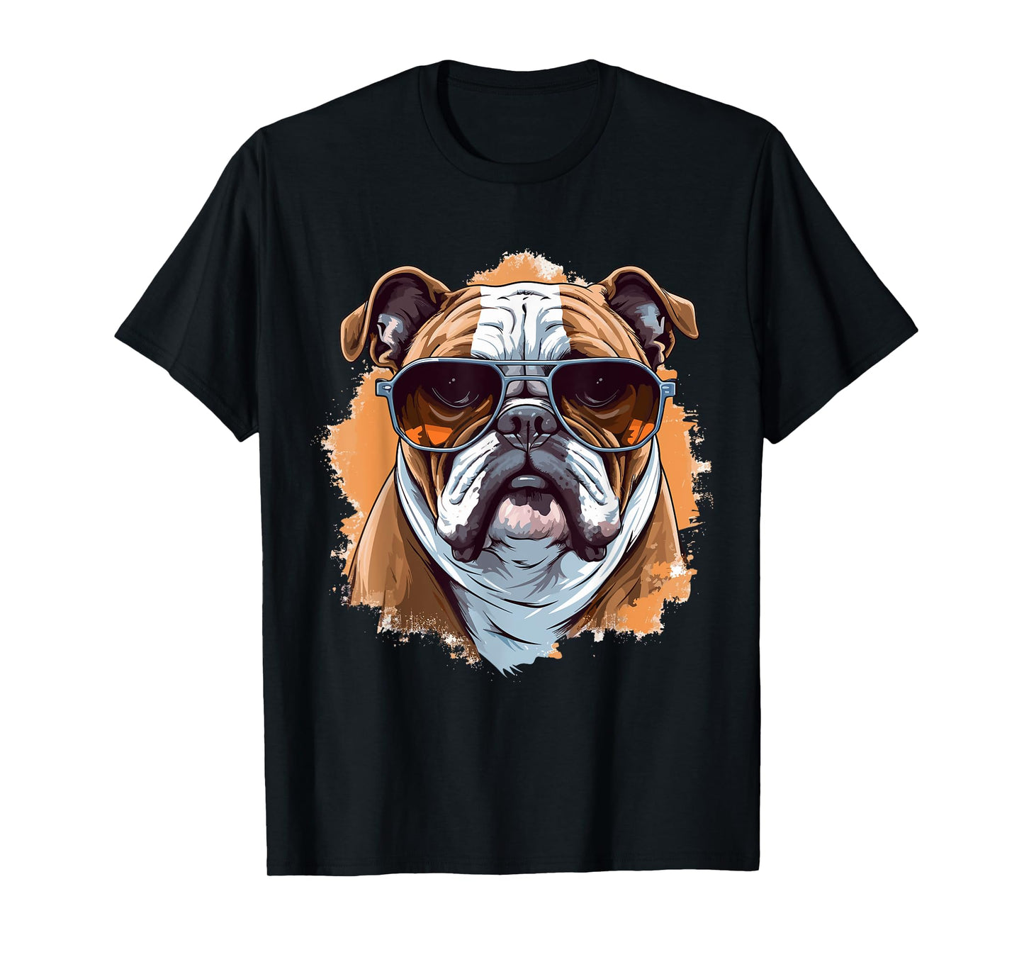 English Bulldog With Sunglasses T-Shirt for Men Women Girls Kids