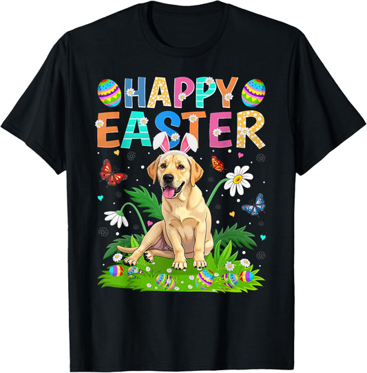 Labrador Retriever Dog Happy Easter Egg Hunt Easter Sunday T-Shirt
