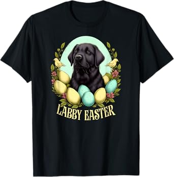 Labby Easter - Black Lab T-Shirt