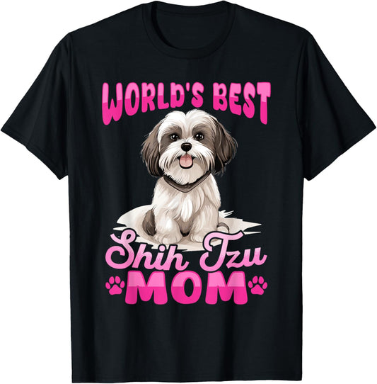 Shih Tzu Hsi Shih dog Pet Dog Breed Best Shih Tzu Mom T-Shirt