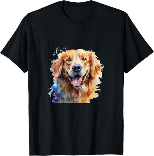 Watercolor Golden Retriever For Golden Retriever Dog Lovers T-Shirt
