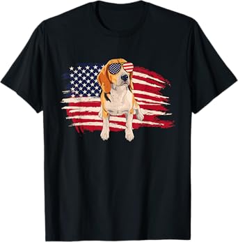 American Flag Beagle - Puppy Dog Lover Animal Breeder T-Shirt