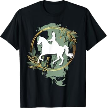 American Saddlebred Show Horse Leaf Border T-Shirt