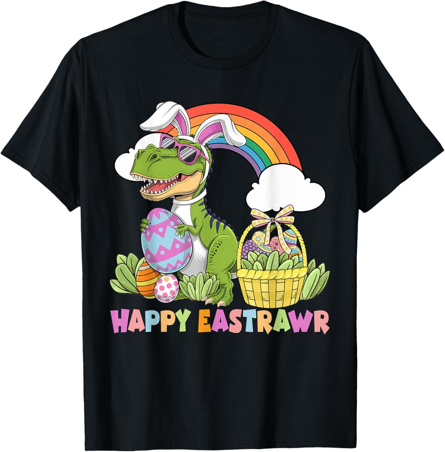 Happy Eastrawr With T-Rex Dinosaur For Toddler Easter T-Shirt