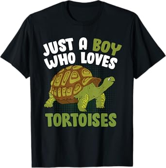 Just A Boy Who Loves Tortoises Men Reptile Turtle T-Shirt