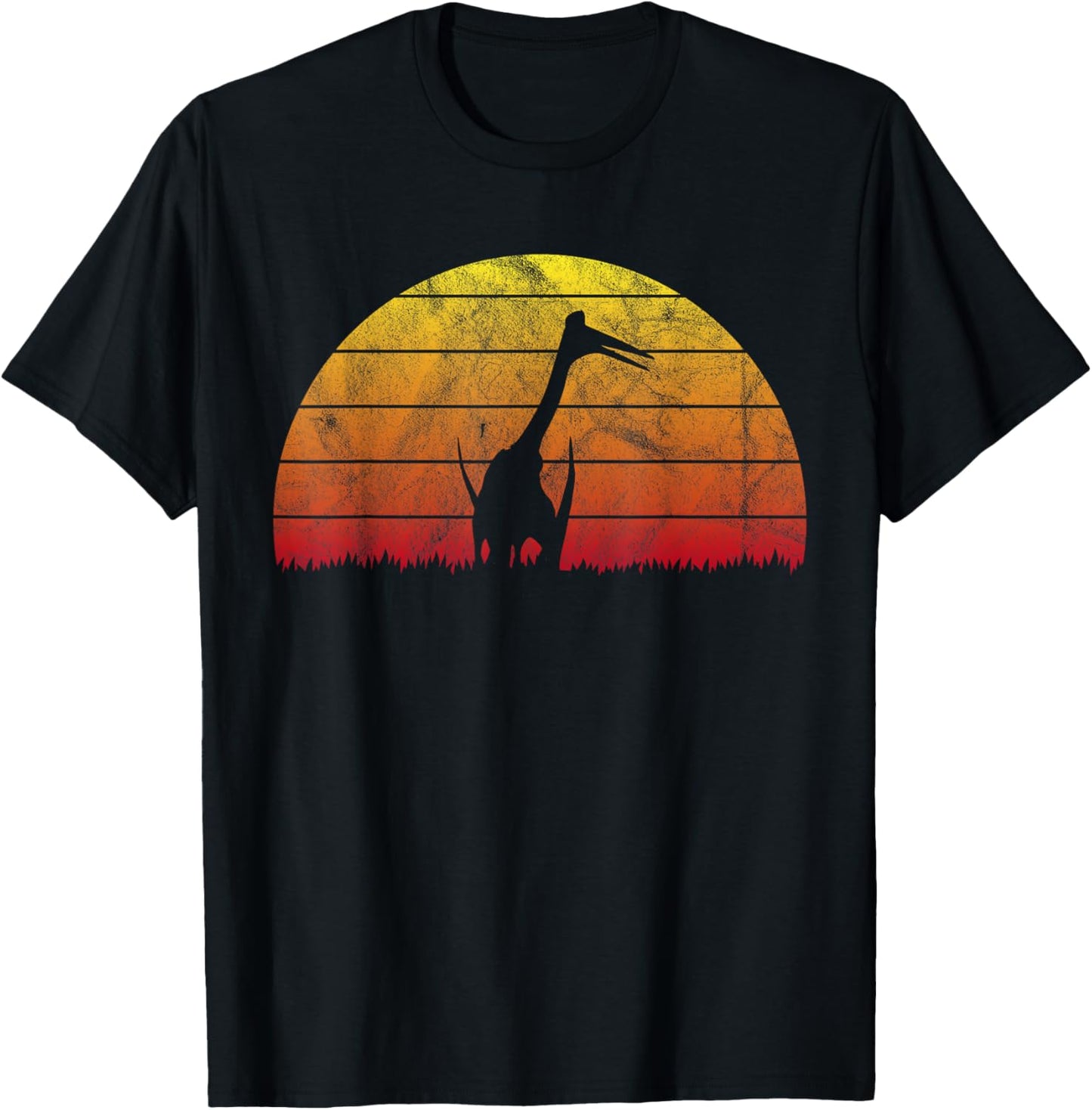 Quetzalcoatlus Dinosaur Retro Vintage Summer Sunset T-Shirt