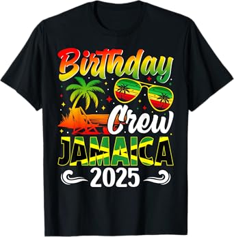 Birthday Crew Jamaica Trip 2025 Lips Bday Party Women Girls T-Shirt