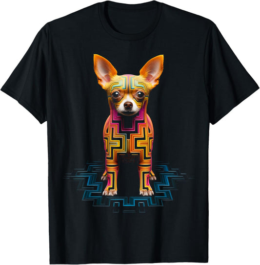 Chihuahua Lover Cute Mandala Animal Art Dog Chihuahua T-Shirt