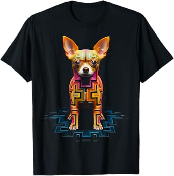 Chihuahua Lover Cute Mandala Animal Art Dog Chihuahua T-Shirt
