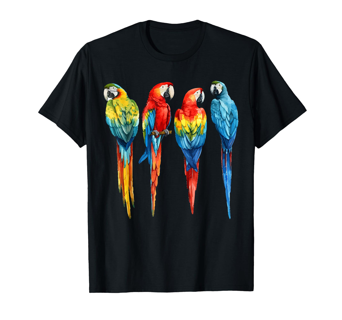 Colorful Parrot Watercolor T-Shirt