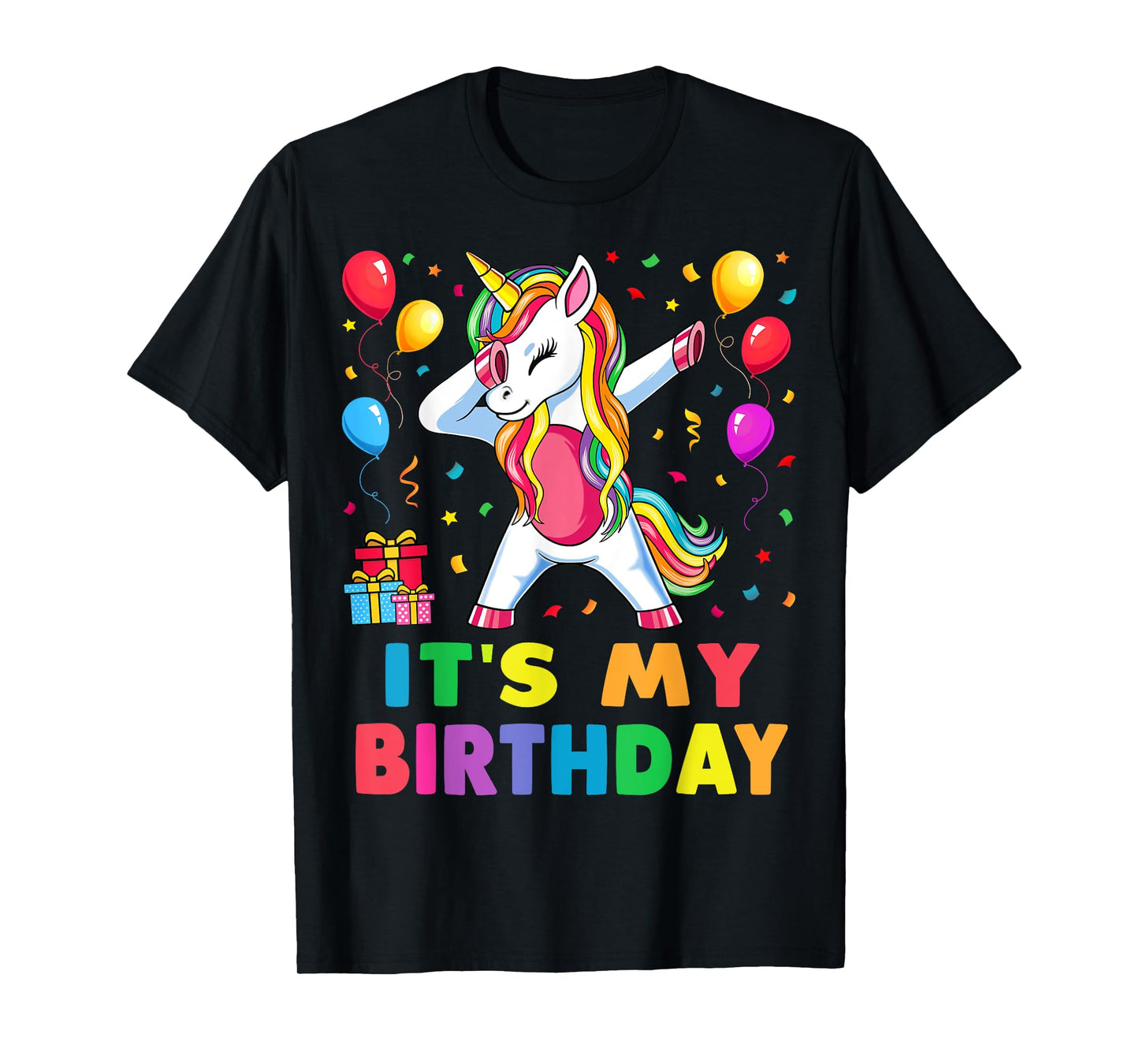 It's My Birthday for Girls Unicorn Dabbing Party Gift T-Shirt