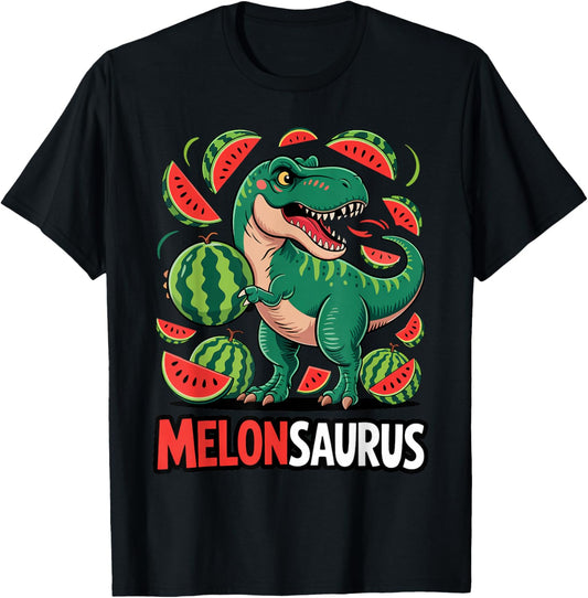Melonsaurus Watermelon Summer T Rex Dinosaur Summer Vacation T-Shirt